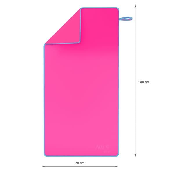 Mikrofiberhandduk, Rosa-Blå, 140x70 cm