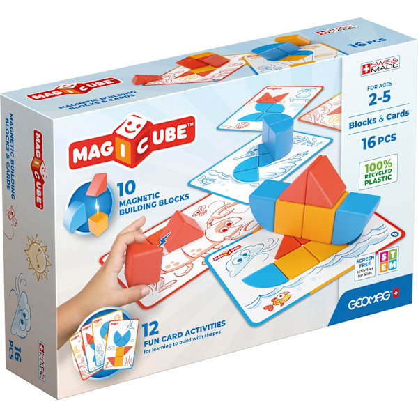 Geomag Magicube byggeklodser og kort 16 stk