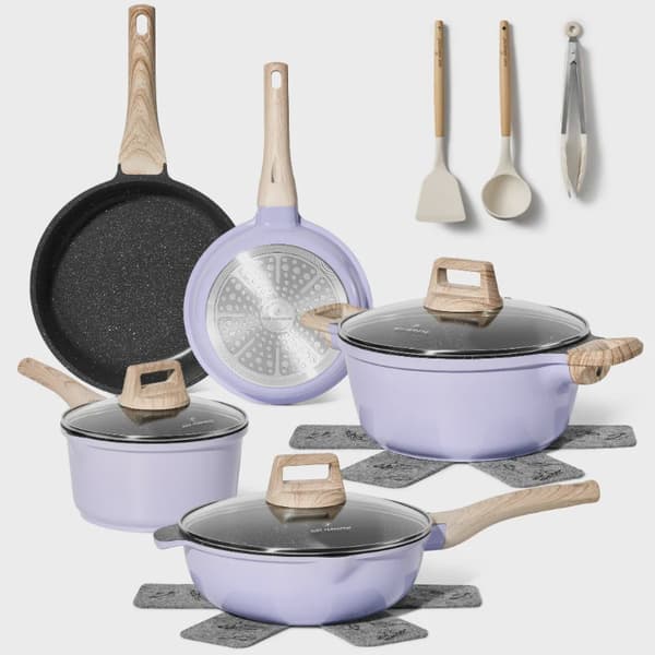 Granit nonstick saucegryde 18 cm, glaslåg