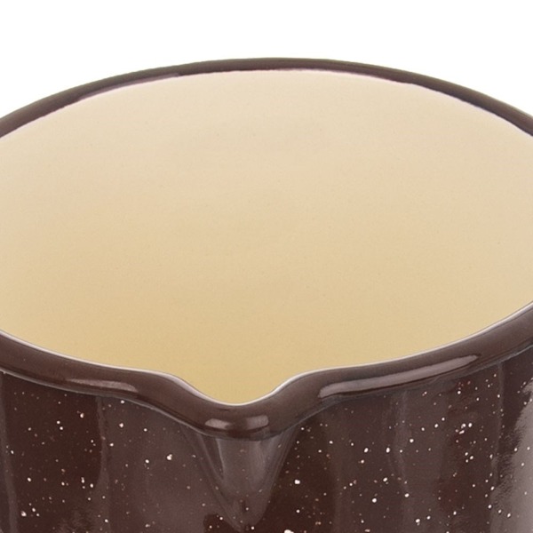 Traditionell stål emaljerad kastrull, 12 cm diameter