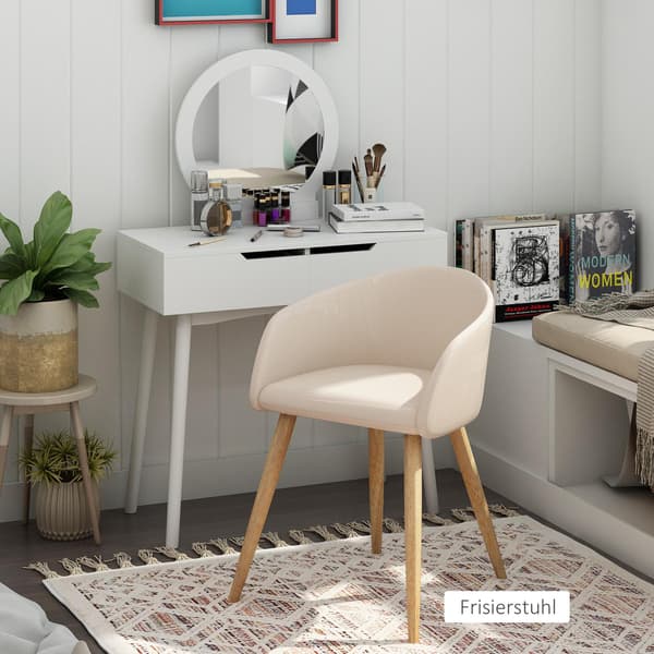 Set med 2 matstolar, linnetyg, metallram
