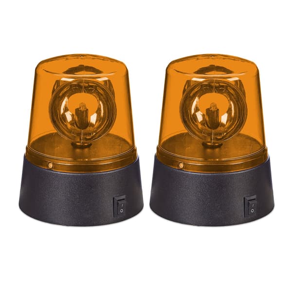 Oranssit pyörivät LED-juhlavalot, 2 kpl sarja