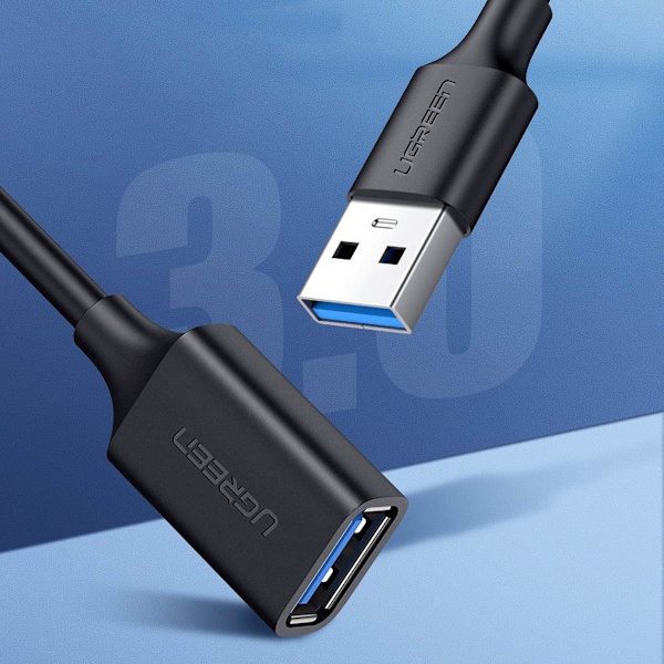 USB-A 3.0 5Gb/s forlængerkabel adapter 0,5m sort