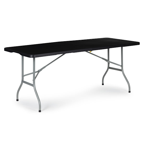 Sammenklappelig havebanket cateringbord 180cm - sort