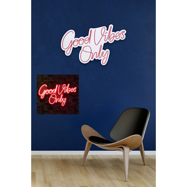Dekorativ Plast Led-belysning Good Vibes Only 2 - Rød