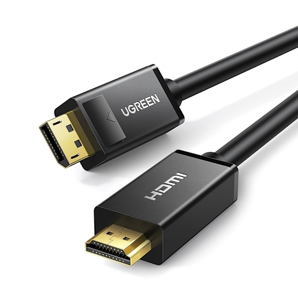 DisplayPort - HDMI 4K HDR 3D -kaapeli, 3 m, musta