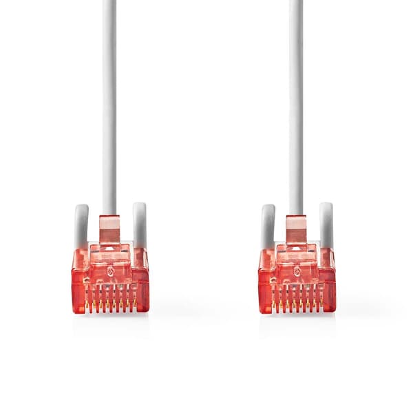 Kat 6 kabel | RJ45 Han | RJ45 Han | U/UTP | 15.0 m | Runde | PVC | Grå | Label