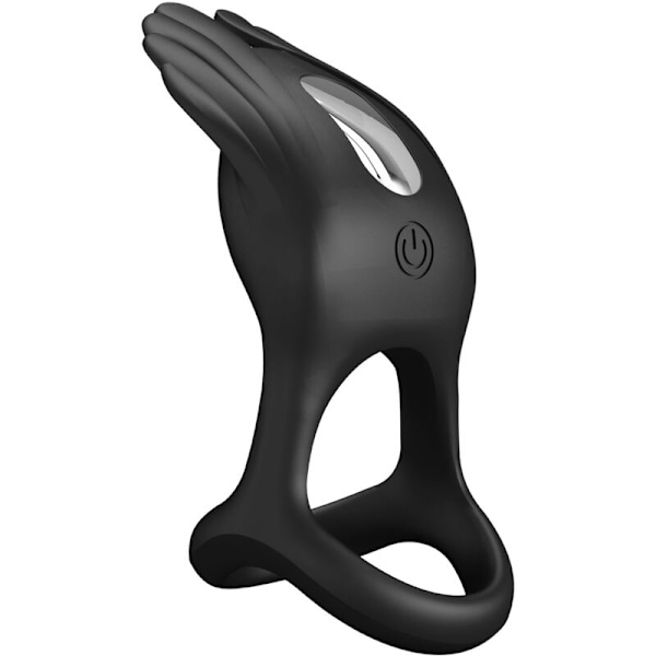 Pretty Love - Silas Vibrant Penis Ring 7 Vibrations sort silikone