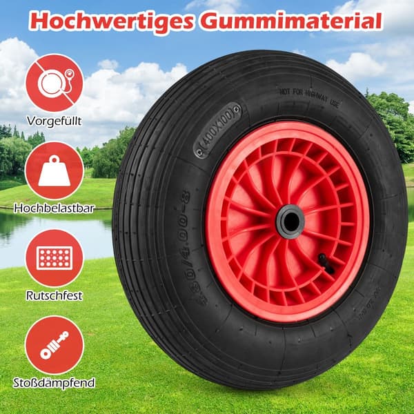 2-pack 4.80/4.00-8 skottkärredäck, 40 cm gummihjul