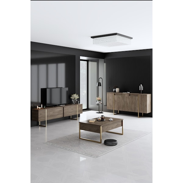 Console Luxe - Valnöt, Guld
