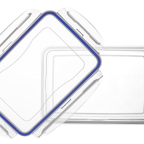 Transparent plastbehållare med lufttätt lock för köket