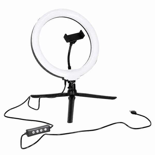 RGB LED Selfie Ringlampe med Tripod