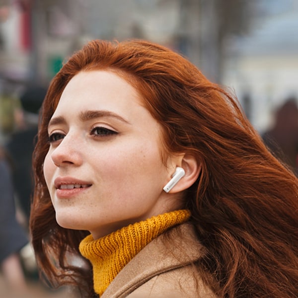 TWS ANC WS106 HiTune T3 trådløse Bluetooth hovedtelefoner hvide