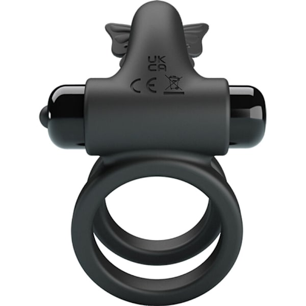 Pretty Love - Dobbelt vibrerende ring med sort stimulator