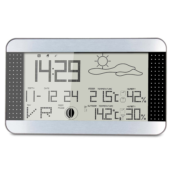 Väderstation med trådlös sensor Silver