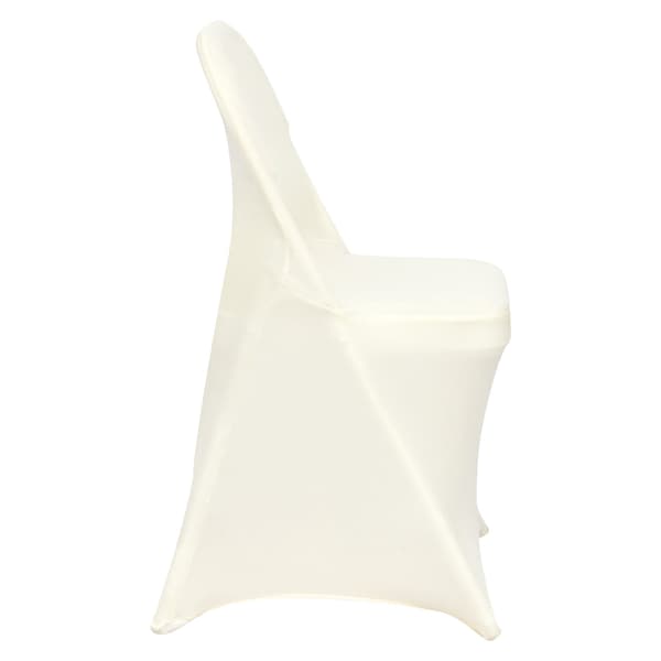 Överdrag till hopfällbara spandexstolar, tvättbara, 30-pack, elfenben