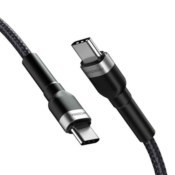 Punottu kaapeli USB-C - USB-C PD 65W 1m musta