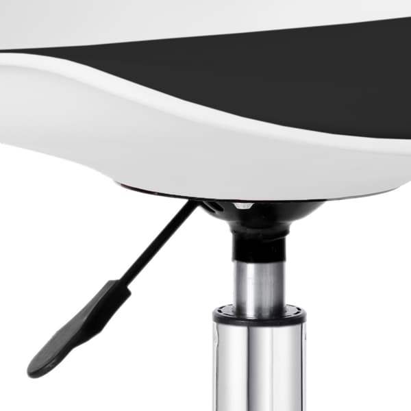 Børnes drejestol, sort og hvid, ergonomisk