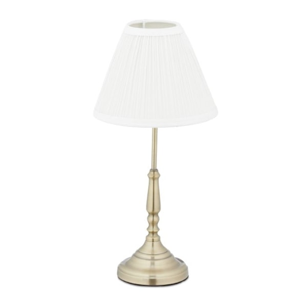 Bordslampa vitt guld
