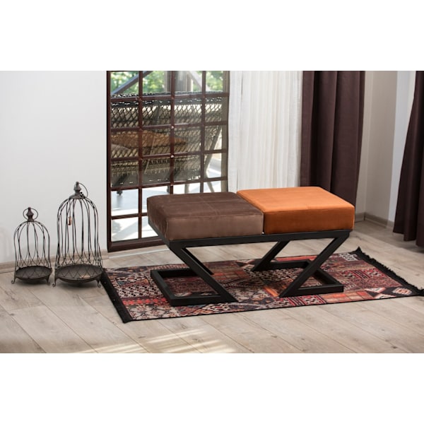 Puf Eda - Brun, Orange