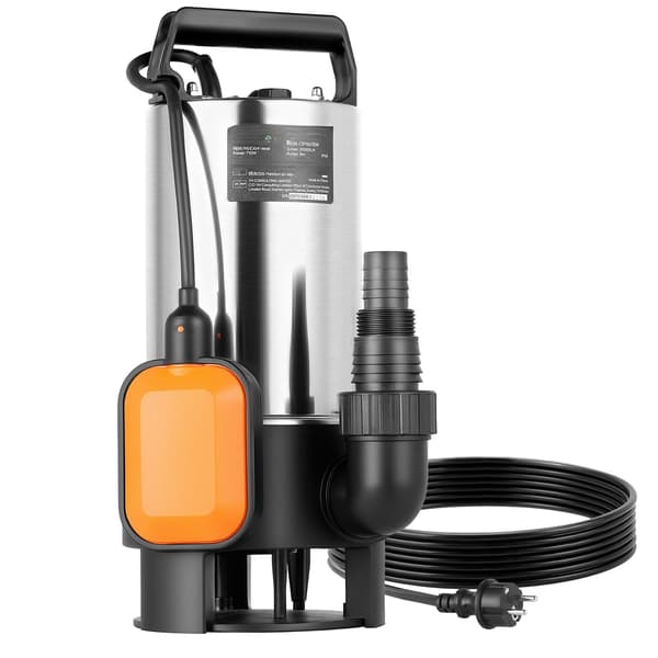 Dränkbar sumppump 710W, 20000 L/H, flottörbrytare