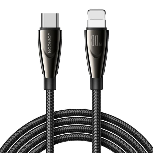 Joyroom USB-C - Lightning -kaapeli Pikalataus 30W, 1.2m - Musta