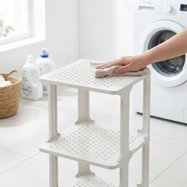 Vit skoförvaring, 6-pack – Smal, platsbesparande design