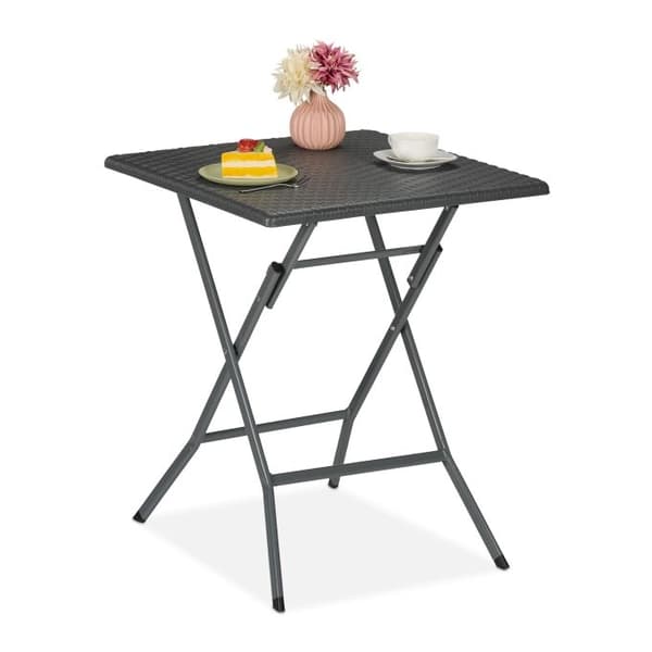 Trädgårdsbord i grå rottinglook