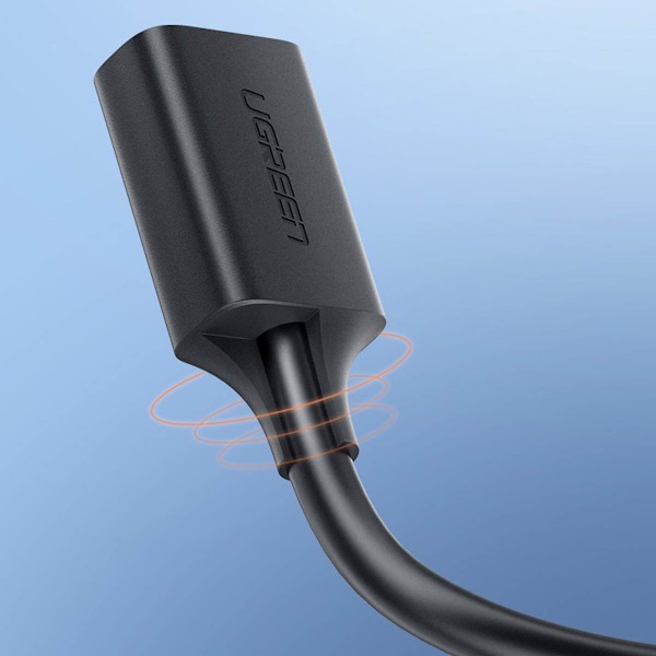 USB-A 3.0 5Gb/s jatkokaapelisovitin 0.5m musta