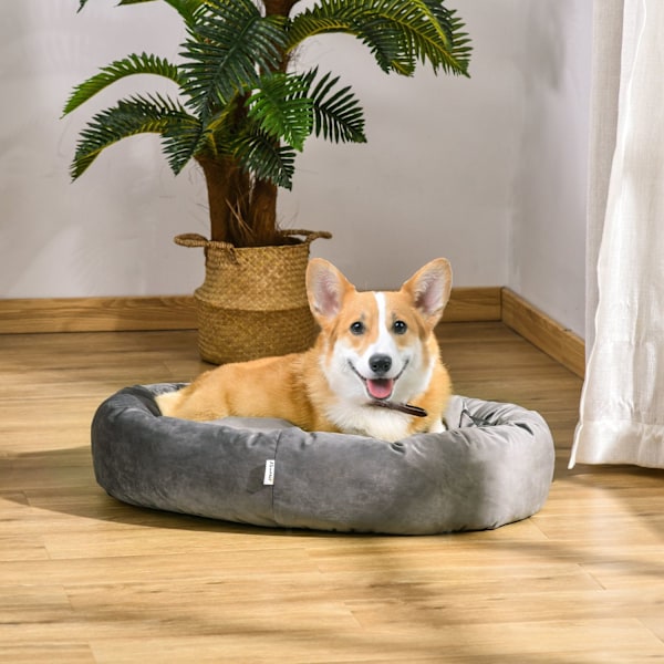 Dog Bed Pyöreä Koiran Tyyny Keskikokoisille Koirille Ja Kissoille, Irrotettava Ja Pestävä Päällinen, Mukava