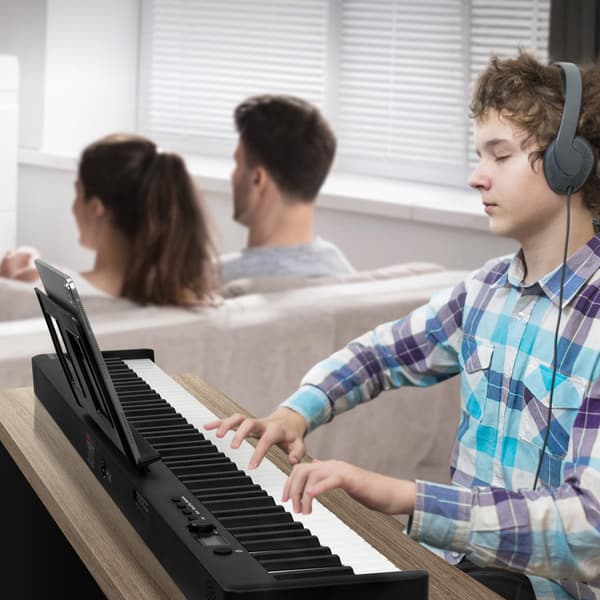 Hopfällbart keyboardpiano med 88 tangenter – Uppladdningsbart med Bluetooth MIDI