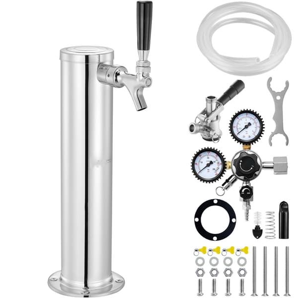 Enkelthane Kegerator Tower Kit, W21.8 Regulator, S-kobling