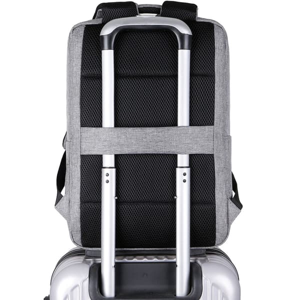 Laptopryggsäck 15,6" Grå, Vattentålig, Polyester