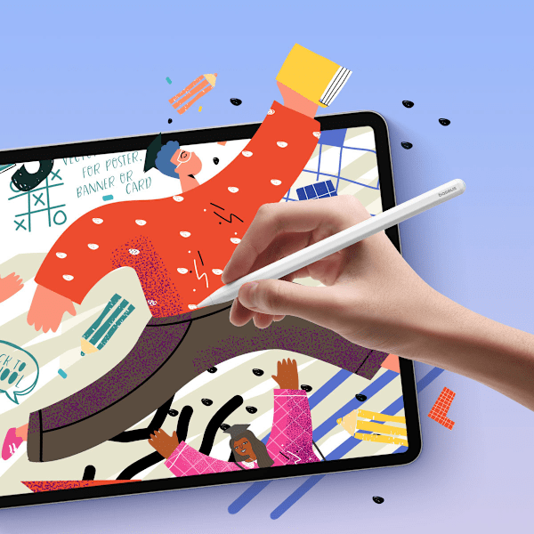 Stylus stylus för iPad med aktiv utbytbar spets Smooth Writing 2 vit