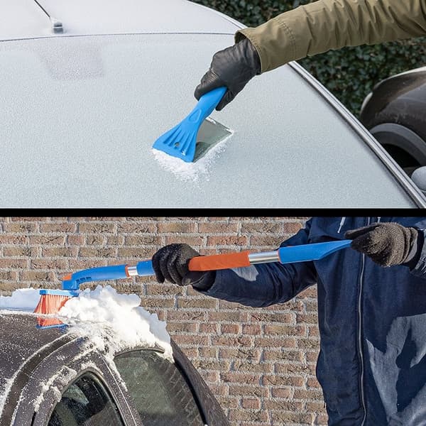 Snöborste med isskrapa + teleskopskaft 99-127cm