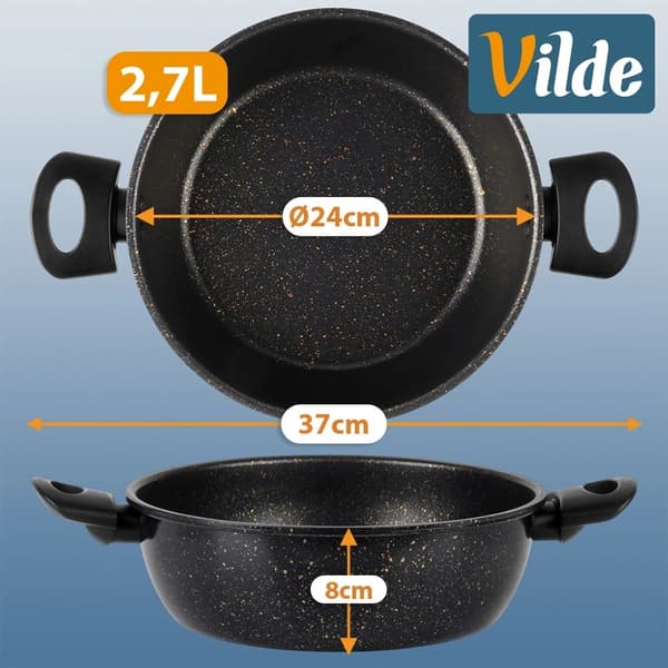 Granit Non-stick gryta, 24 cm, 2,7 L kapacitet