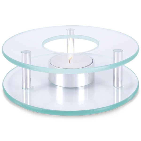 Tevärmare i glas för tealight-ljus – perfekt för tekannor