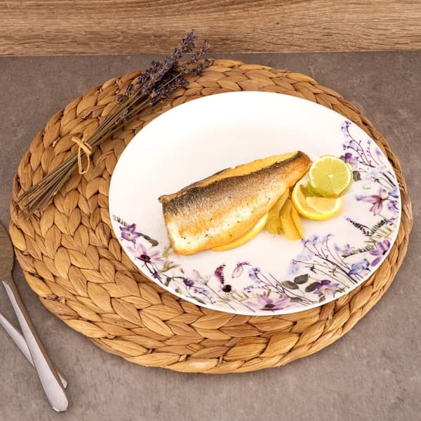 Porslinstallrik, vit, 24 cm, mikrovågssäker