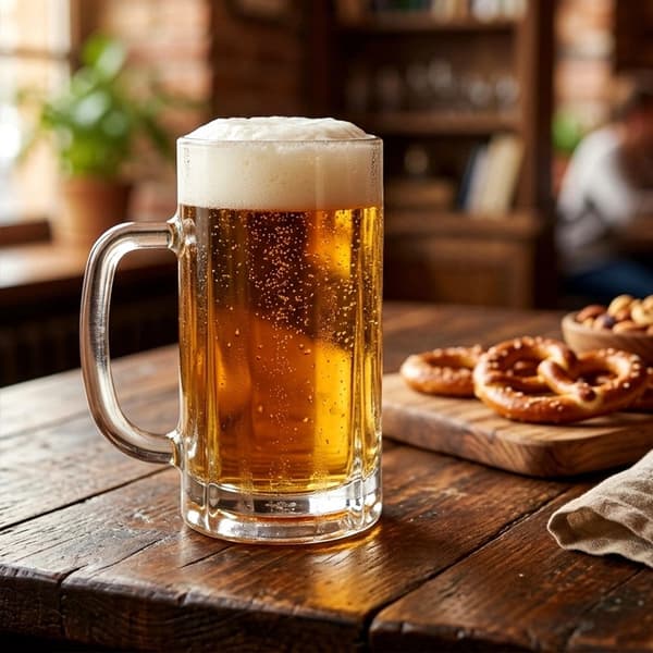 Ölmugg i glas, 500 ml – tjockt glas, diskmaskinssäker