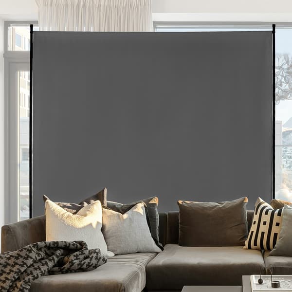 Rumsavdelare, 1,8 m enkel panel, fristående grå