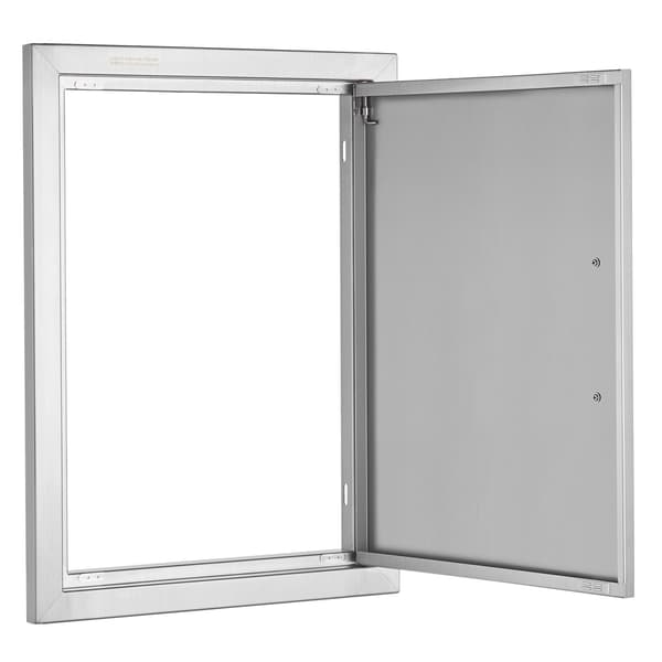 Grilldør 16x22 tommer, rustfri stål planmontering