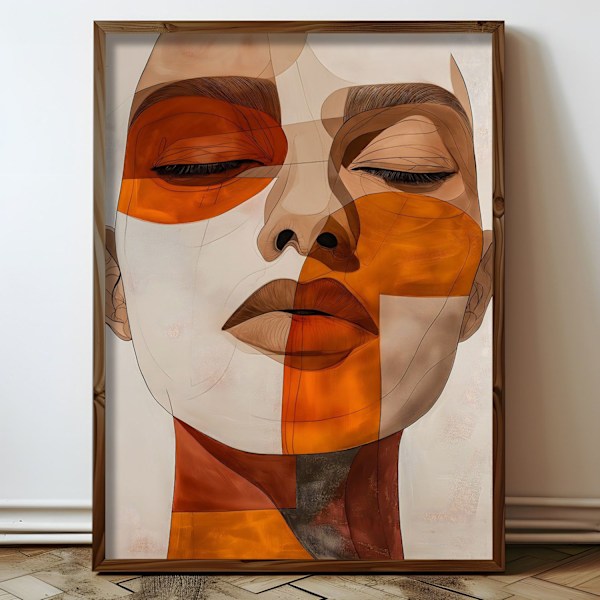 Dekorativt indrammet MDF-maleri HUM078