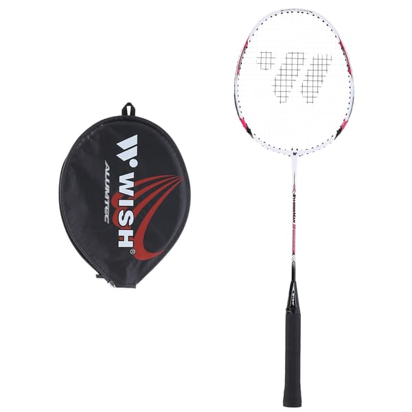 Badmintonracket, stål, röd, lätt