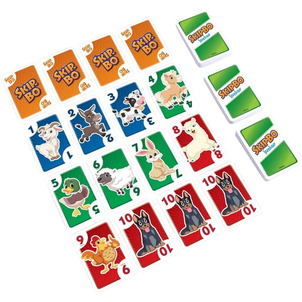 Skip-Bo Junior -korttipeli lapsille, 5+ vuotta, 2–4 pelaajaa