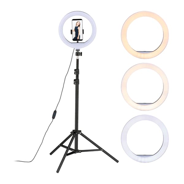 LED ringlampa med stativ