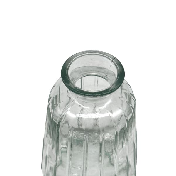 Set med 10 dekorativa vaser i texturerat glas