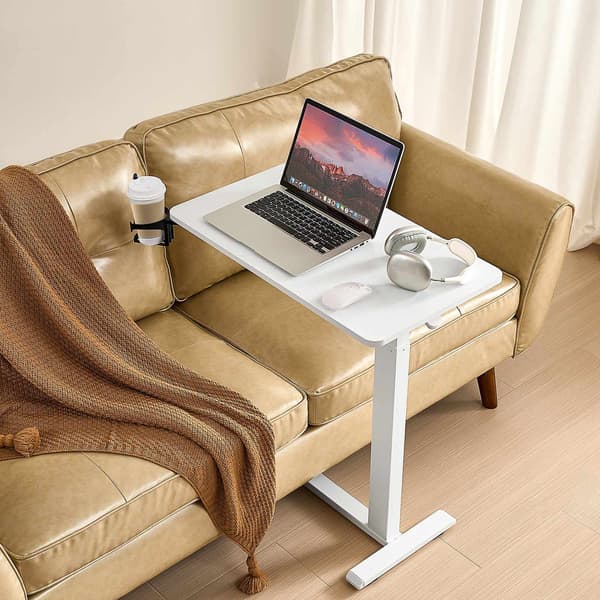 Översängsbord, Höjdjusterbart rullande laptopbord, Mugghållare