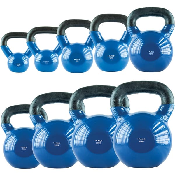 10 kg Støbejern Kettlebell – Blå