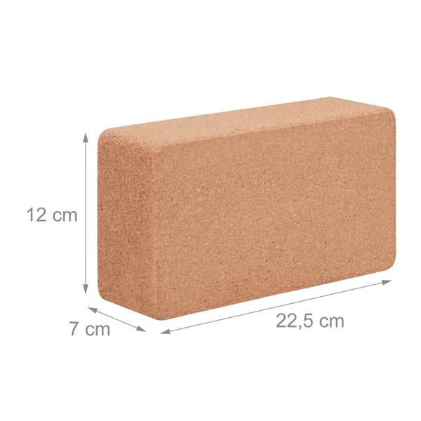 Yogablock i kork, set om 2