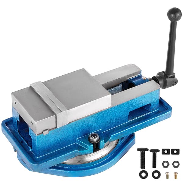 Precisionsfrässkruvstäd, 100 mm käft, 360-graders bas